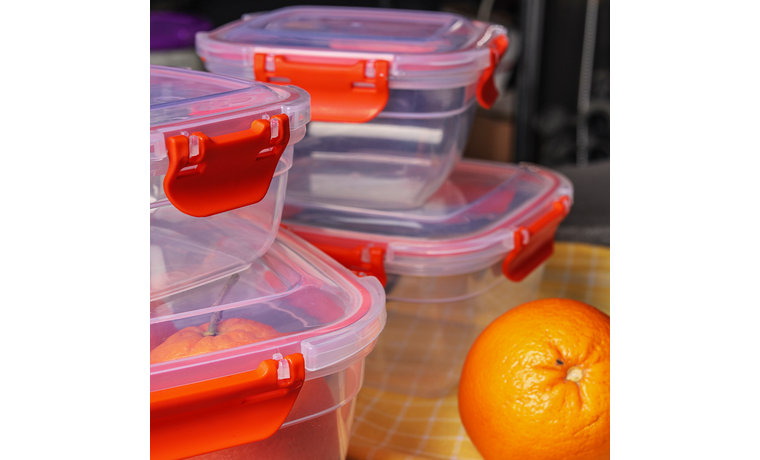 4'LÜ RENKLİ SIZDIRMAZ KARE SAKLAMA KABI SETİ