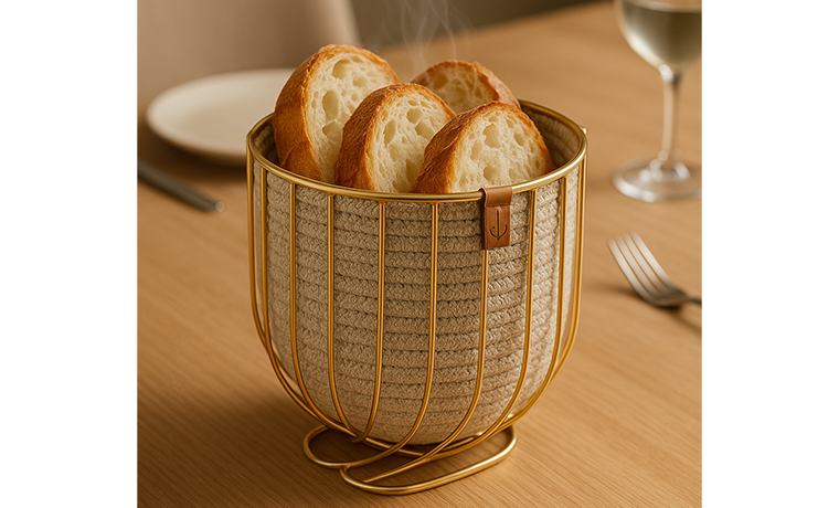 NATUREL AYAKLI OVAL TEL SEPET