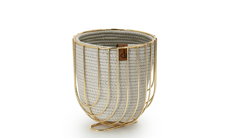 NATUREL AYAKLI OVAL TEL SEPET