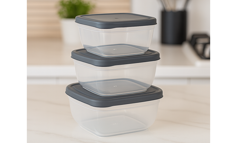 3'LÜ MAYA RENKLİ KARE SAKLAMA KABI SETİ