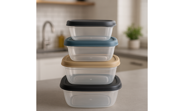 4'LÜ MAYA KARE RENKLİ SAKLAMA KABI SETİ