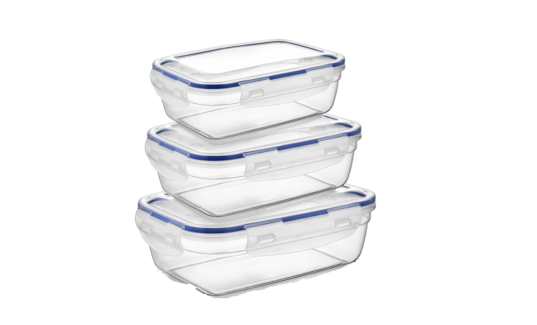 3'LÜ SIZDIRMAZ DİKDÖRTGEN SAKLAMA KABI SETİ